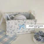 panier rangement coton pliable blanc bleu imprimé animaux utilisation multiple organisation cadeaux