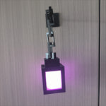 lampe murale décorative moderne led rechargeable télécommande couleurs variées cubique angularité