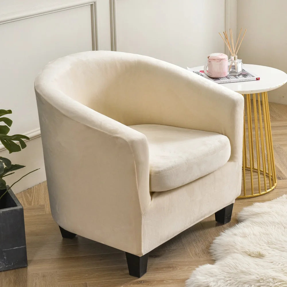 housse fauteuil velours doux moderne jaune protection extérieure intérieure lavable machine adaptable salon