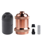 support ampoule e27 métal vintage industriel finition argent bronze cuivre lampe suspension rétro