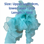 tissu plissé rose clair vert fluo bleu décoration élégante semi transparent fronces dentelle polyester