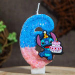 bougies numériques chiffres animées bleu rose blanches scintillantes personnages fêtes gâteaux anniversaire