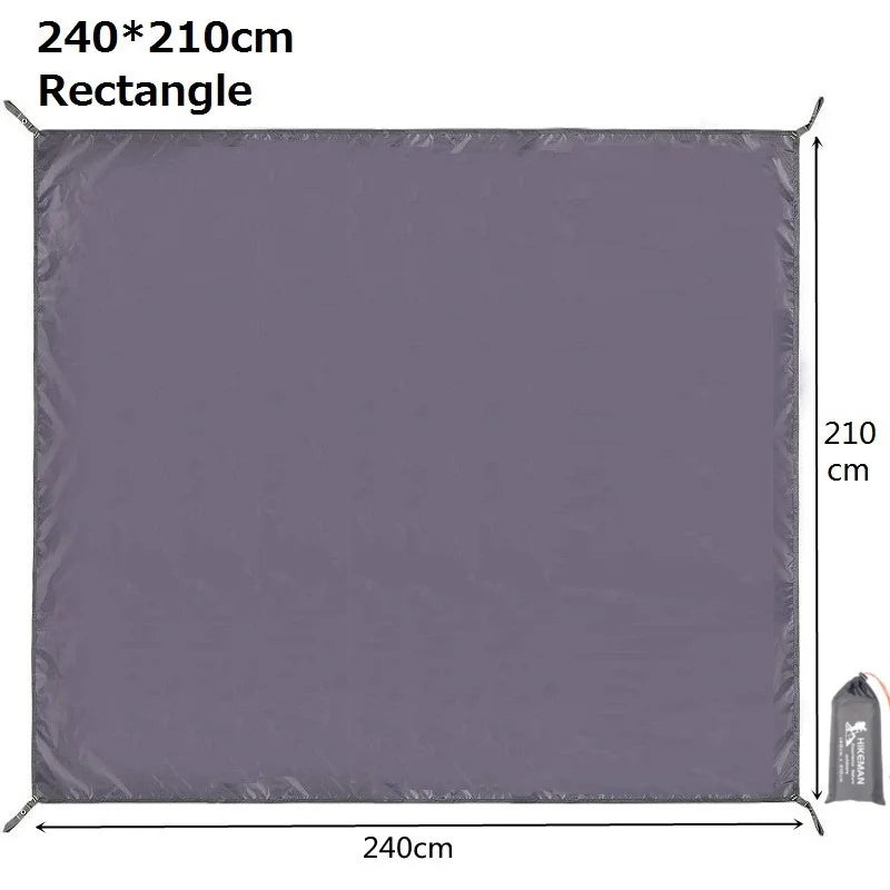 tapis sol imperméable oxford 210d gris moderne sac rangement camping ultraléger