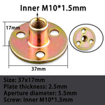 plaque fixation industrielle moderne noir argenté plate lisse m10 m8 m6