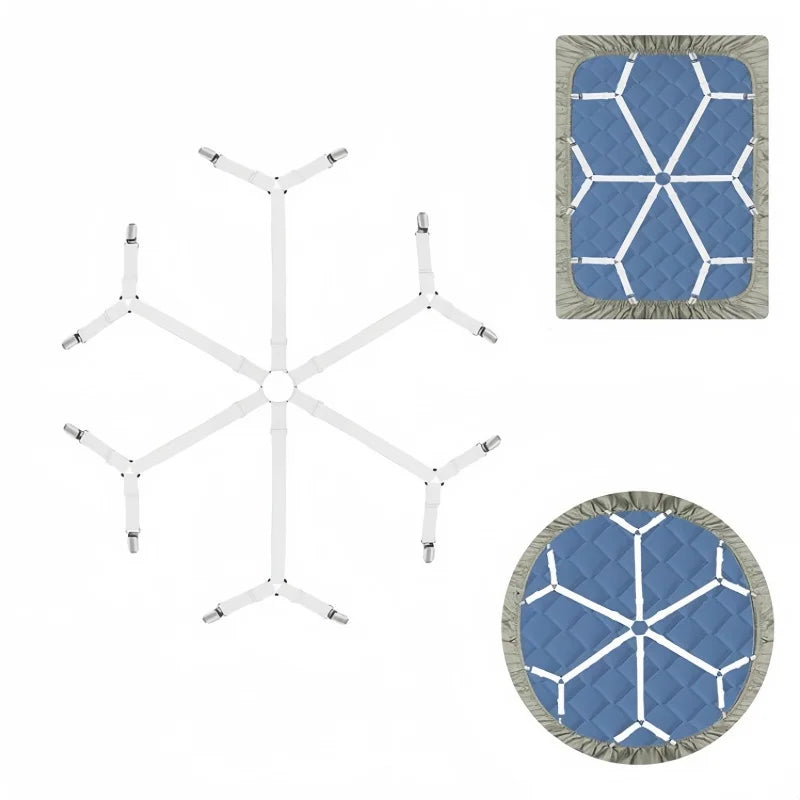 housses lit moderne motifs floraux géométriques clips antidérapants blanc vert
