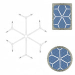 housses lit moderne motifs floraux géométriques clips antidérapants blanc vert