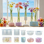 support fleurs silicone transparent tube lab animal compagnie moderne minimaliste
