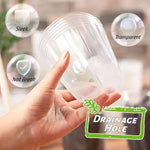 pots transparents modernes fleurs bacs pépinière drainage plastique uni okolets disponibles