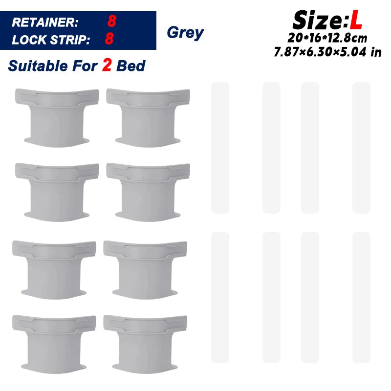 supports drap blancs modernes clips anti dérapants 500 pièces lit familial sécurité maison