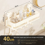 étagère murale salle bain aluminium gris métallisé lisse brillante sans perçage moderne minimaliste 30