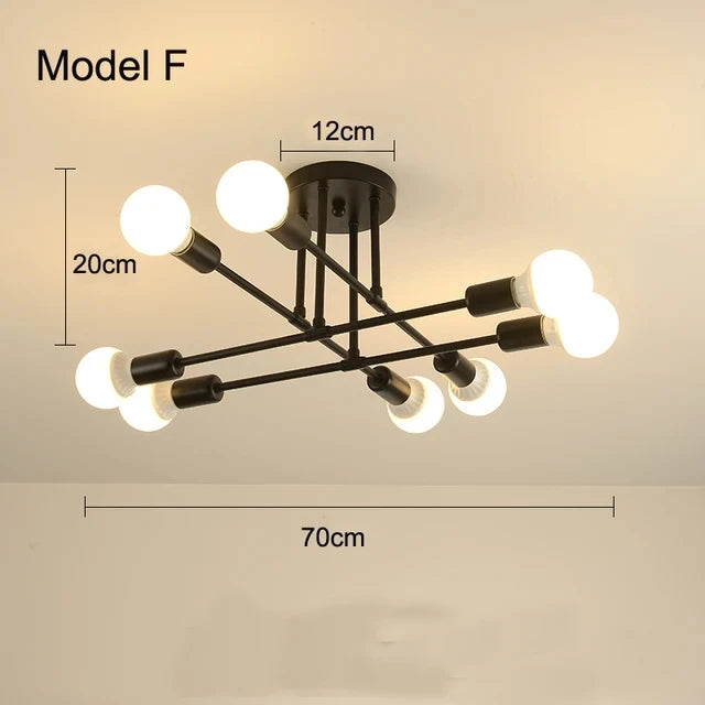plafonnier led or noir moderne éclairage quotidien contemporain chambre salonSuspens fer flux lumineux minimaliste