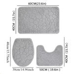 tapis bain gris texture cailloux moderne antidérapant absorbant salle bain