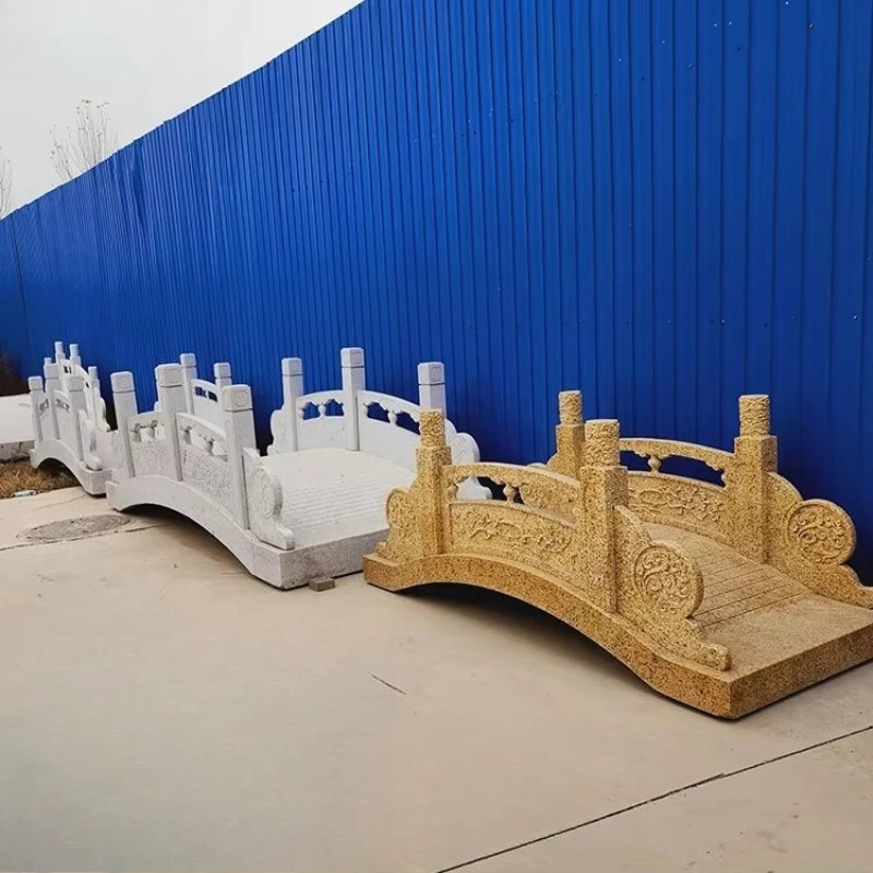 ponts decoratifs pierre sculptures florales motifs geometriques architectural asiatiqueextérieur jardin decoration