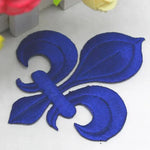 dentelle brodée fleur lys or argent polyester appliques patchs coudre broderie ecussons motifs ornements