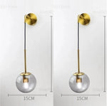 lampe murale moderne or transparent fixée mur ampoule led 220v 249lm 3ans garantie