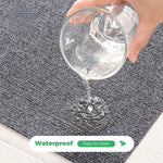 tapis adhésif gris foncé texture tissée moderne antidérapant 40cm 100cm x200cm x300cm