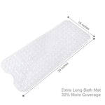 tapis bain moderne 39x16 pouces texture 200 bosses antidérapant transparent adhésif salle bain
