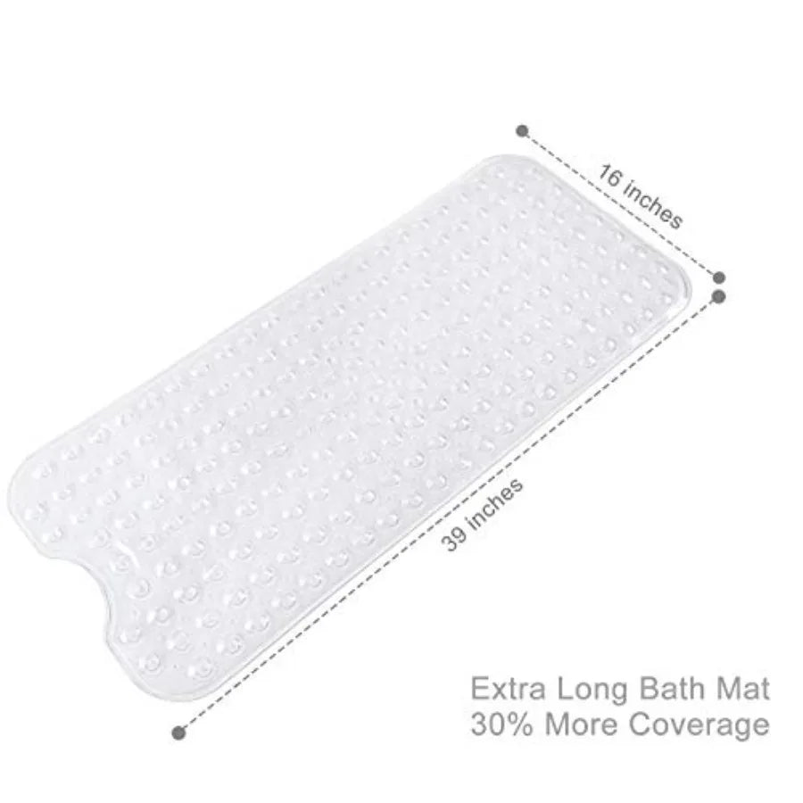 tapis bain moderne 39x16 pouces texture 200 bosses antidérapant transparent adhésif salle bain