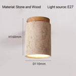 lampe moderne bois brun beige texture granulée opacité minimaliste lumière chaude neutre froide