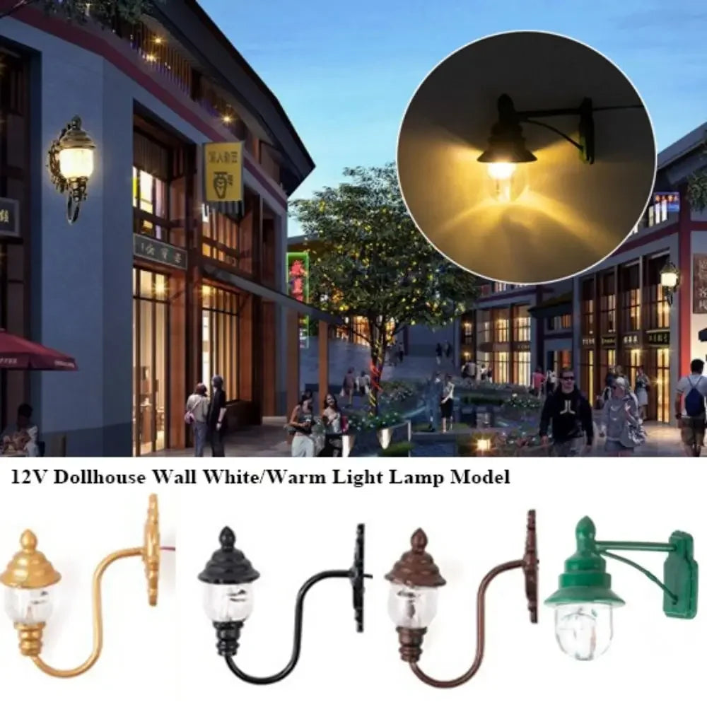 lampe murale miniature verte dorée noir bronze verre transparent vintage fil électrique