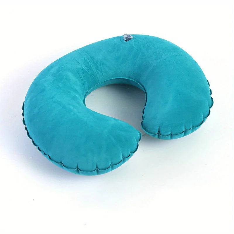 coussin voyage bleu rouge gris texturé ergonomique fixations portable polyeste pvc