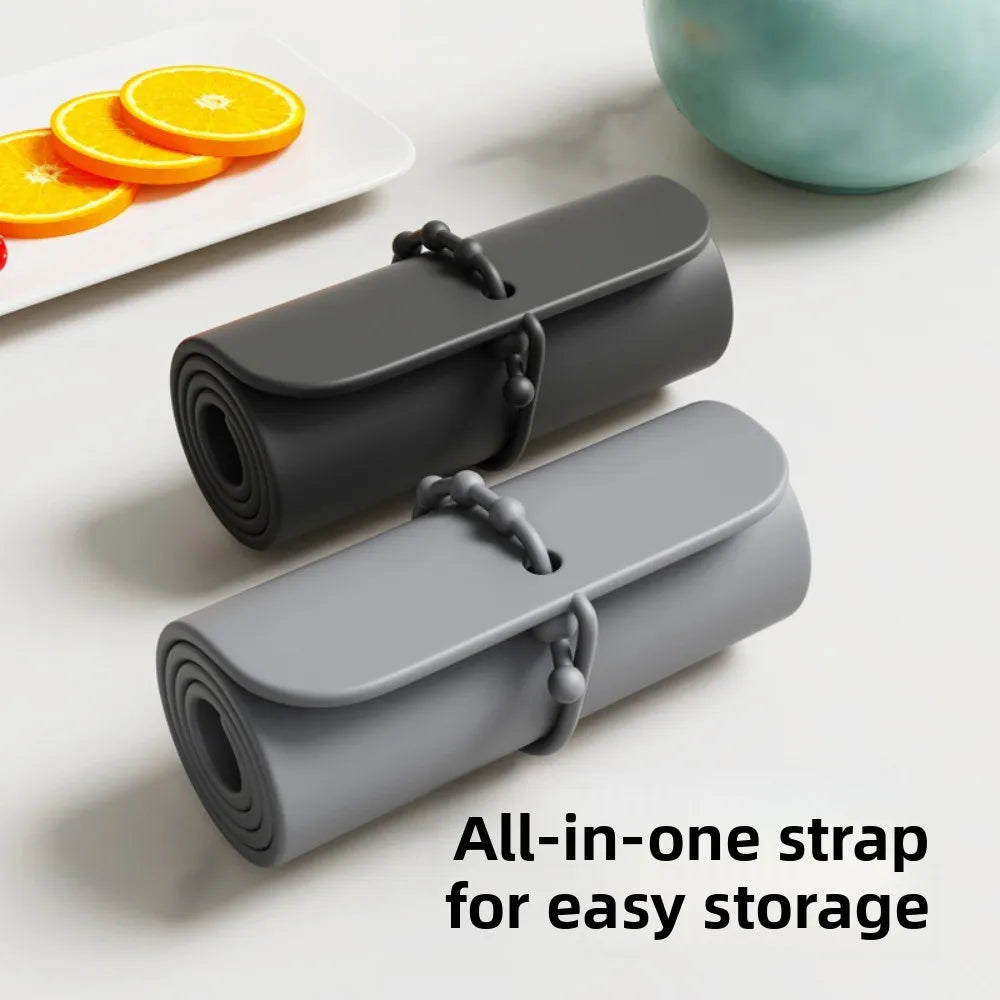 tapis drainage silicone gris moderne rainuré clips fixation cuisine vaisselle
