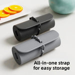 tapis drainage silicone gris moderne rainuré clips fixation cuisine vaisselle