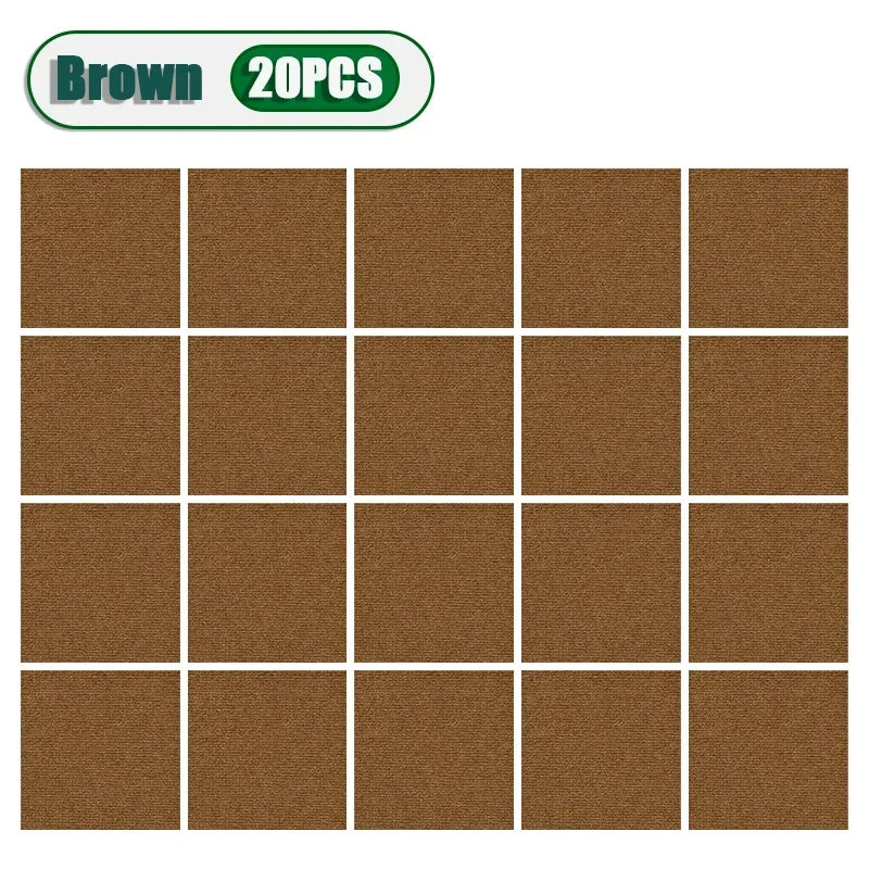 tapis auto adhésif carré 30x30 cm texture tissée sol intérieur maison moderne décoratif