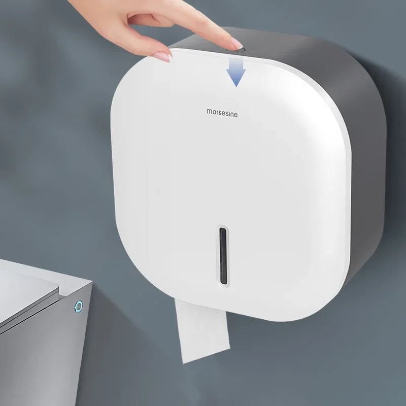 distributeur papier toilette moderne blanc gris vis fixe minimaliste chambre bain commercial