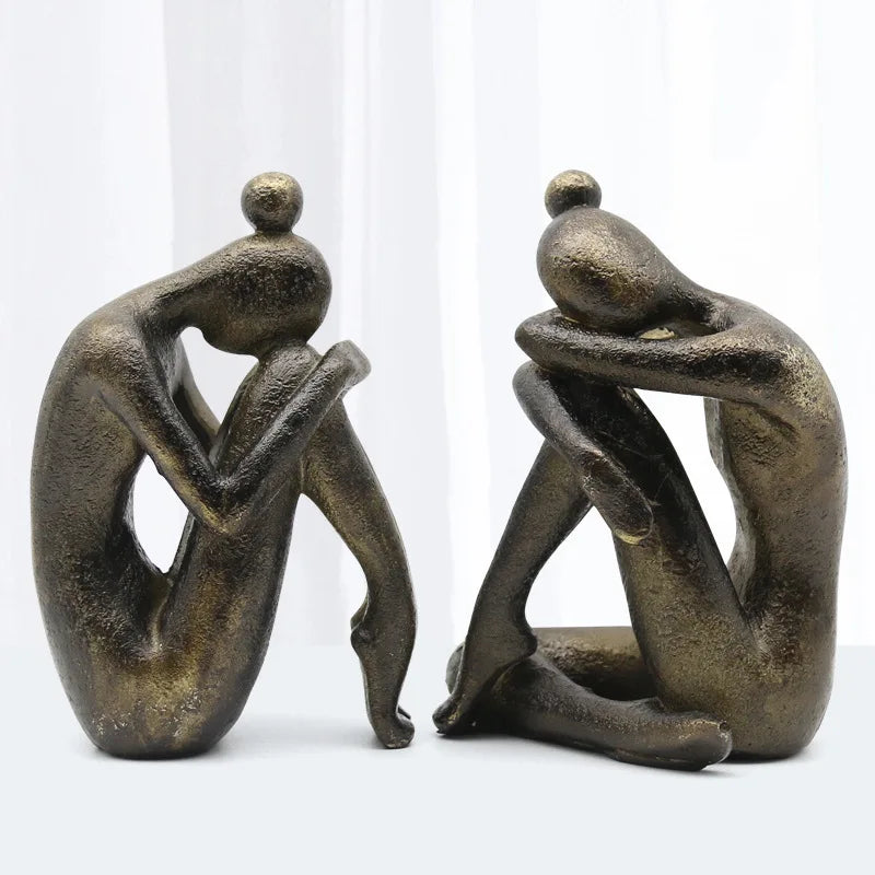 serre livres sculpture résine bronze abstrait moderne serre livres décoration entrée cadeau anniversaire mariage