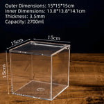 organisateur moderne transparent acrylique empilable boîtes rangement cosmétiques cubes divers