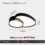 lampe moderne noir blanc télécommande led minimaliste chambre salon