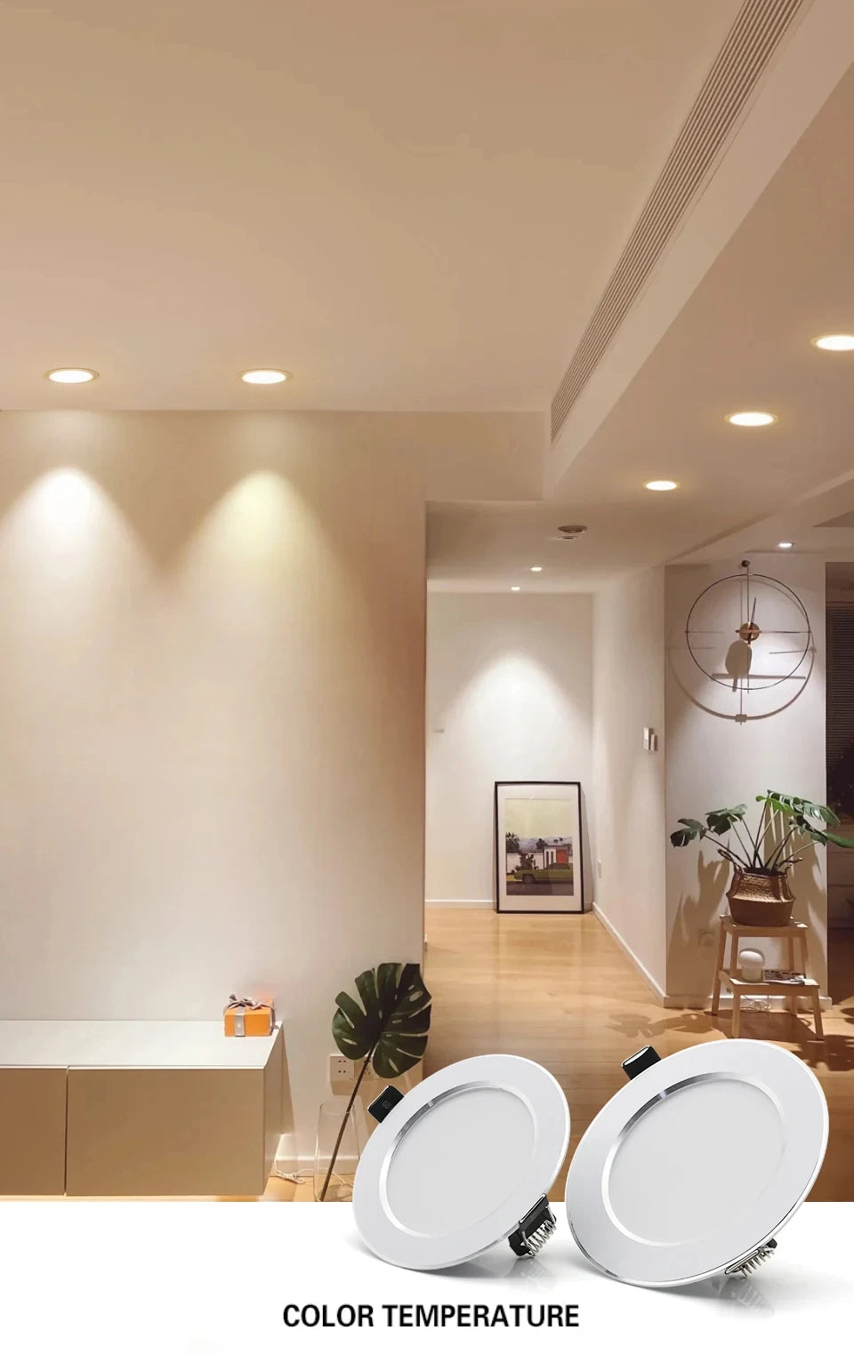 projecteur led spot blanc moderne 7w 18w 75mm 85mm 93mm 103mm 113mm