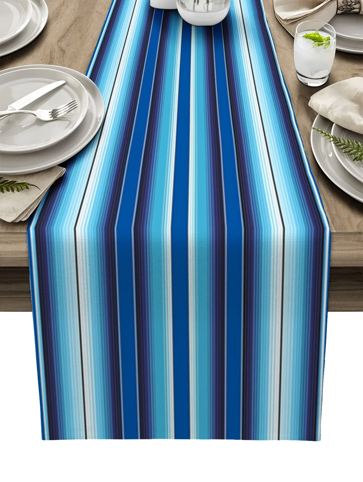 table chemin table lin multicolore rayures jour morts moderne festive