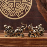 décoration intérieure éléphants chariot pièces métal doré tradition asiatique prospérité maison salon