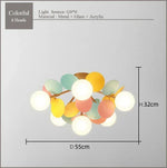 lampe moderne boules colorées blanc vert orange jaune bleu neutre warm cold led 6000k