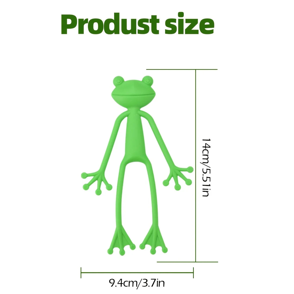 support plante forme grenouille verte plastique pattes articulées mignon adhésif 12 pièces