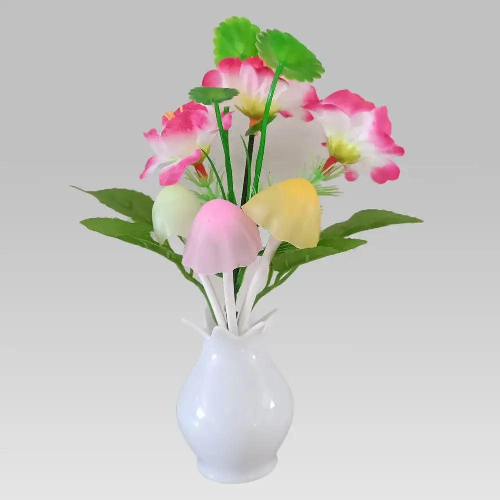 lampe nuit led blanc rose vert jaune bleu fleurs artificielles moderne adhésif interrupteur câble