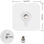 porte photos autocollant transparent moderne rond blanc 10pcs PVC