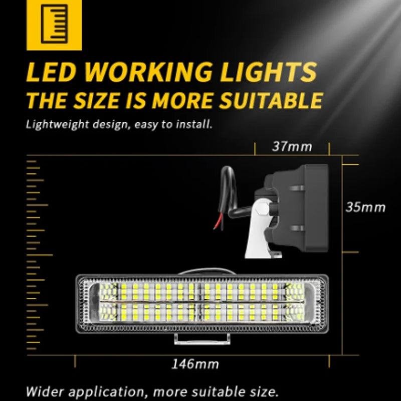 lampe travail led noire diodes vis moderne câble ip65 tout terrain inondation