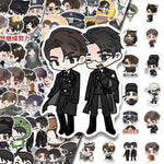 sticker chibi kawaii manga personnages oreilles chat uniformes mignons humoristiques stickers anime