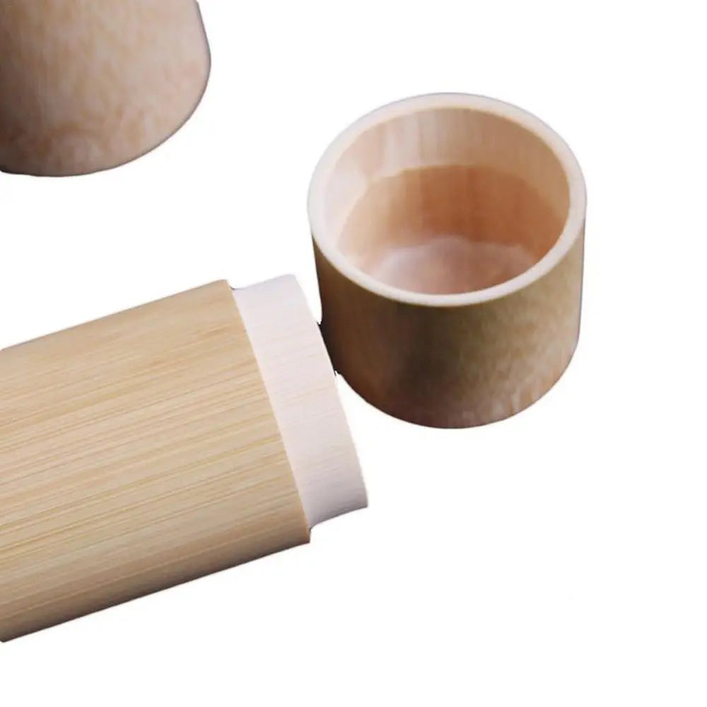 pots thé bambou traditionnels rayures horizontales naturel beige clair rangement maison cadeau