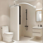 rideau douche pliable polyester tufté blanc gris bleu noir plis verticaux opaques moderne minimaliste