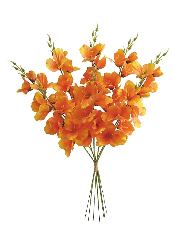 Bouquet artificiel moderne fleurs simples variées couleurs vase blanc décoration intérieure minimaliste mariage anniversaire