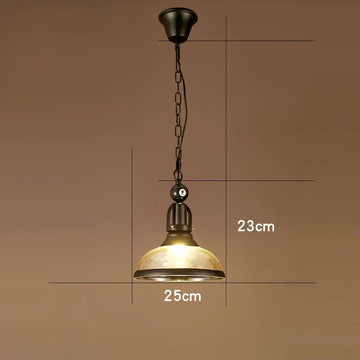 lampe suspendue industrielle billard verre transparent métal noir doré vintage salon restaurant