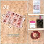 coffret rangement faux ongles multicolores modernes grande capacité portatif transparent accessoire nail art