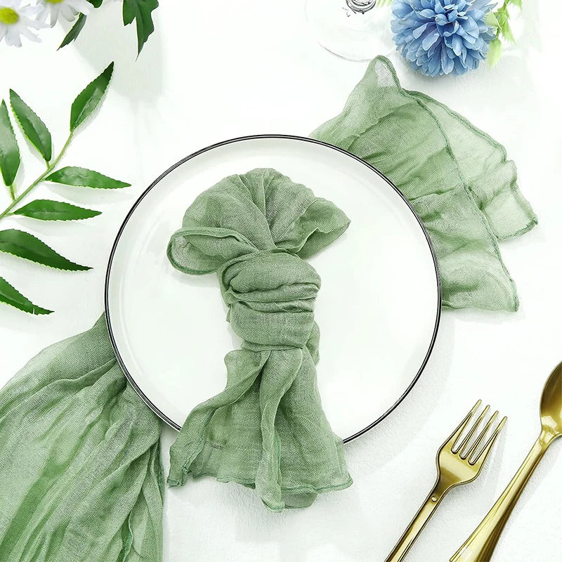 serviettes pliées crème plissées moderne lot table mariage fêtes extérieur