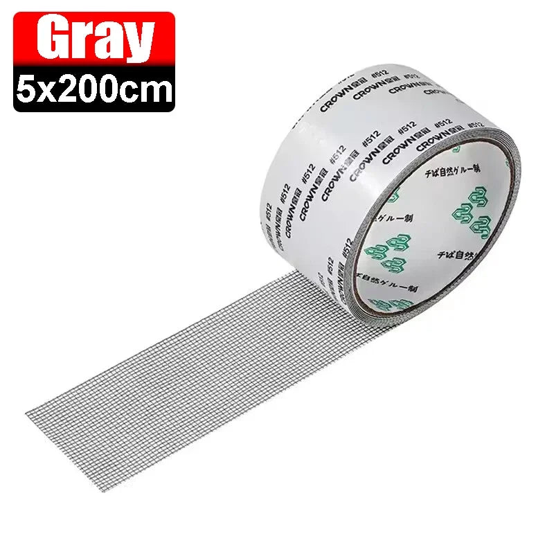 filet anti insectes adhésif gris maille fine 10m pratique réparation fenêtre