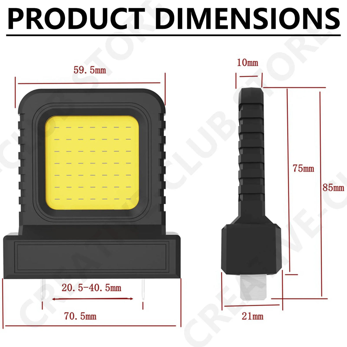 lampe torche led noire jaune rechargeable construction camping 180 lm pratique robuste