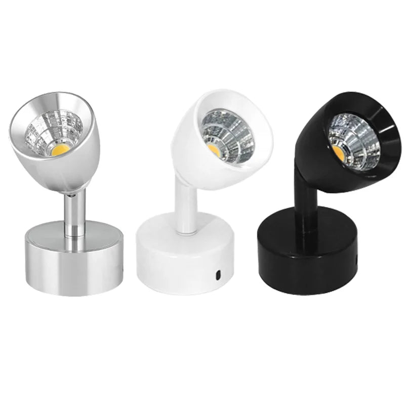 Applique murale LED noire argentée pour chevet moderne